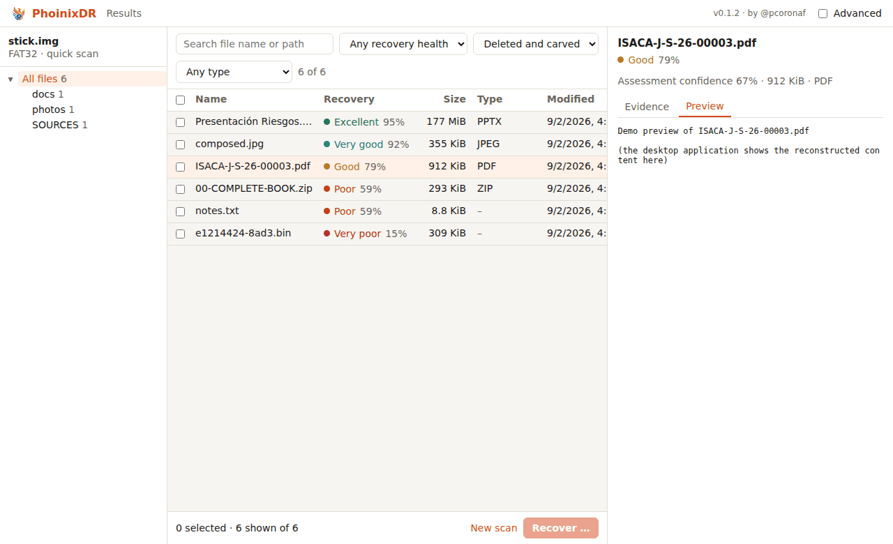 Preview tab of the detail panel